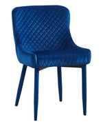 Draco Modern Navy Velvet Side Chair