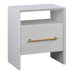 Libre White Wood 1-Drawer Nightstand