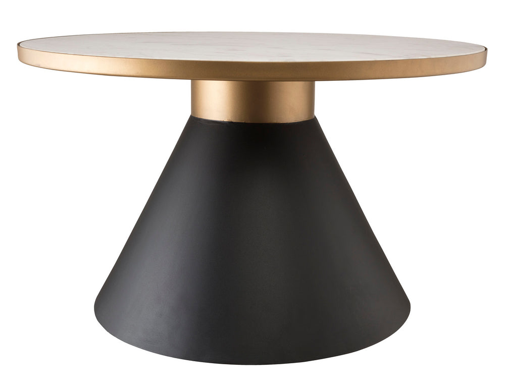 Richard White Marble/Black Iron Cocktail Table