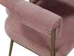 Astrid Blush Velvet/Antique Brass Iron Counter Height Stool