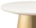 Bleeker White Marble/Gold Iron Round Cocktail Table