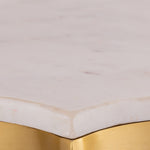 Camilla White Marble/Gold Iron Side Table