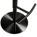 Cosmo Black Vegan Leather/Metal Adjustable Bar Stool