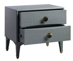 Divine Grey Wood 2-Drawer Nightstand