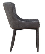 Draco Modern Grey Velvet Side Chair