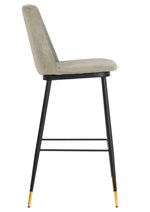 Evora 2 Grey Velvet/Metal Counter Height Stools