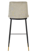 Evora 2 Grey Velvet/Metal Counter Height Stools