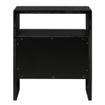 Libre Black Wood 1-Drawer Nightstand