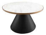 Richard White Marble/Black Iron Cocktail Table