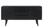 Valentina Rubbed Black Wood Buffet