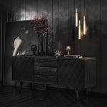 Valentina Rubbed Black Wood Buffet