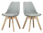 Giselle 2 Grey Faux Leather/Wood Side Chairs