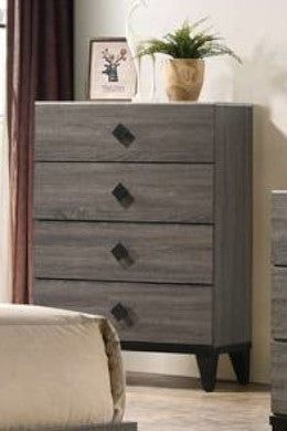 Kristine Brownish Grey Wood 4-Drawer Chest