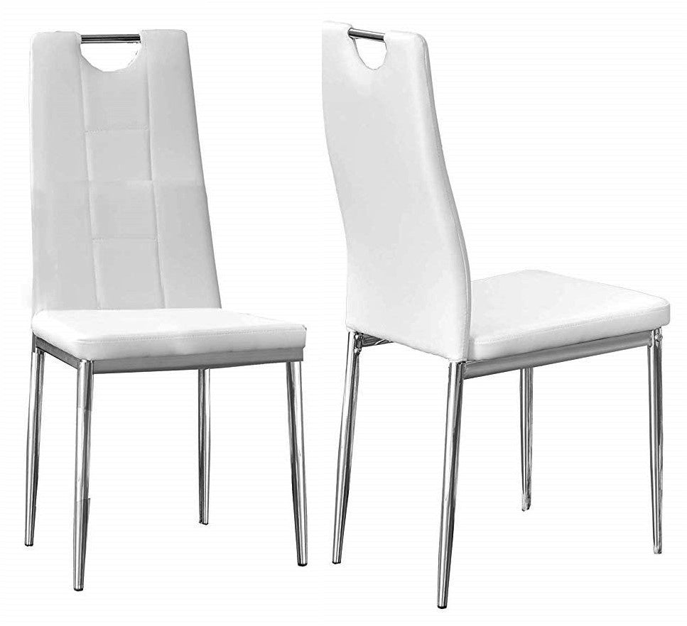 Shiloh 2 White Faux Leather Side Chairs