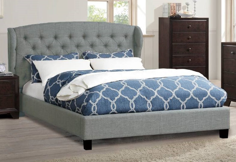 Sonya Grey Polyfiber Tufted Full Bed