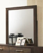 Caris Brown Wood/Glass Dresser Mirror