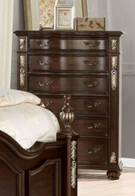 Theodor Brown Cherry Wood 6-Drawer Chest