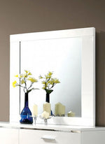 Malte White Wood Frame Dresser Mirror