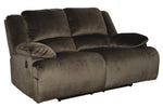 Clonmel Chocolate Microfiber Manual Recliner Loveseat