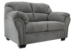 Allmaxx Pewter Fabric Loveseat