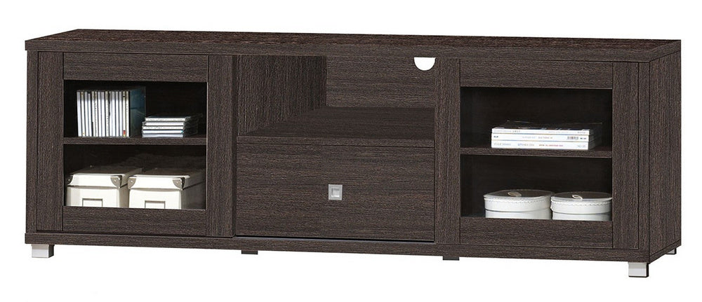 Deonne Espresso Wood TV Stand