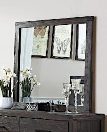 Hayley Dark Brown Wood/Glass Dresser Mirror