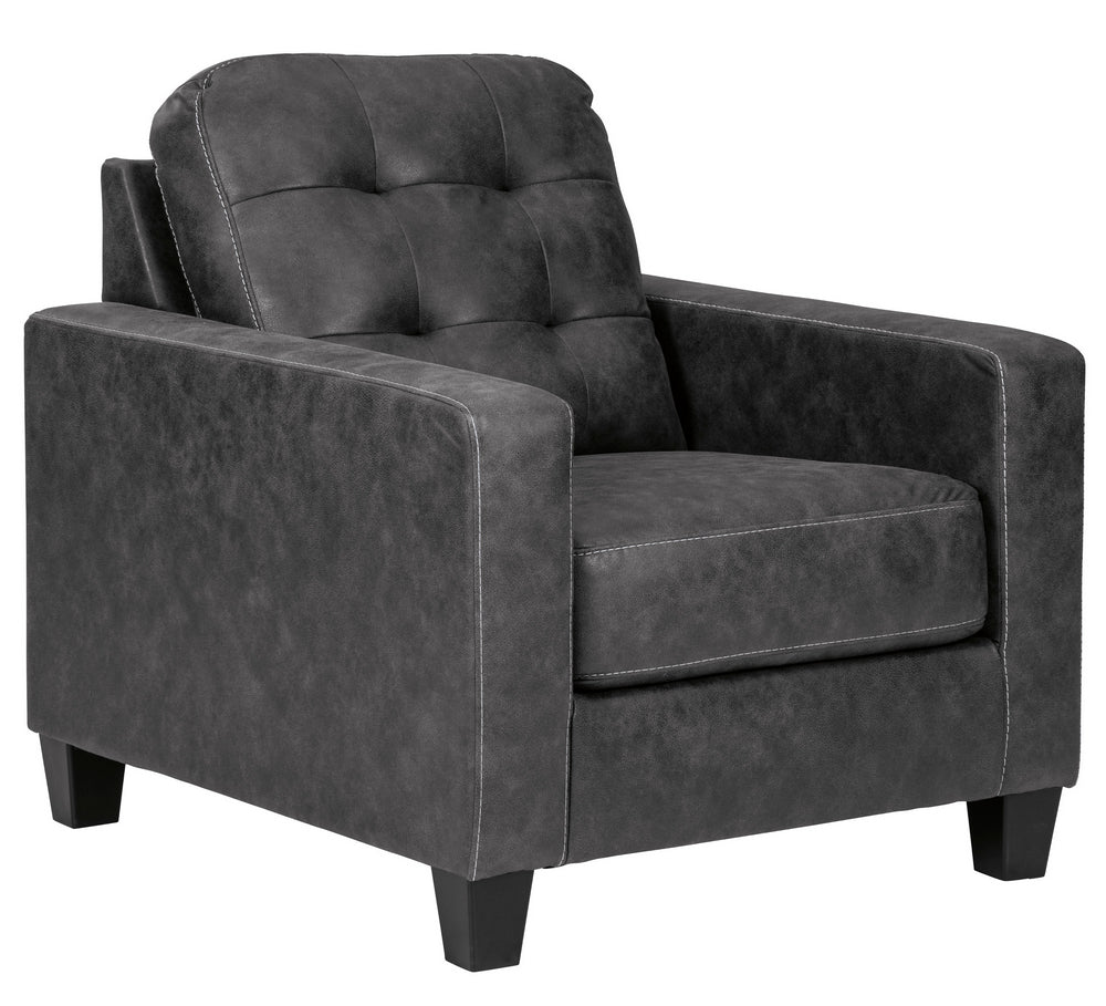 Venaldi Gunmetal Faux Leather Chair