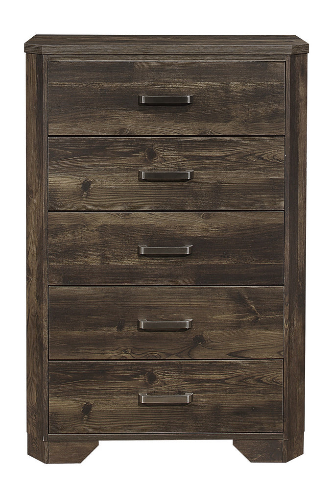 Jocelyn Rustic Brown Wood 5-Drawer Chest