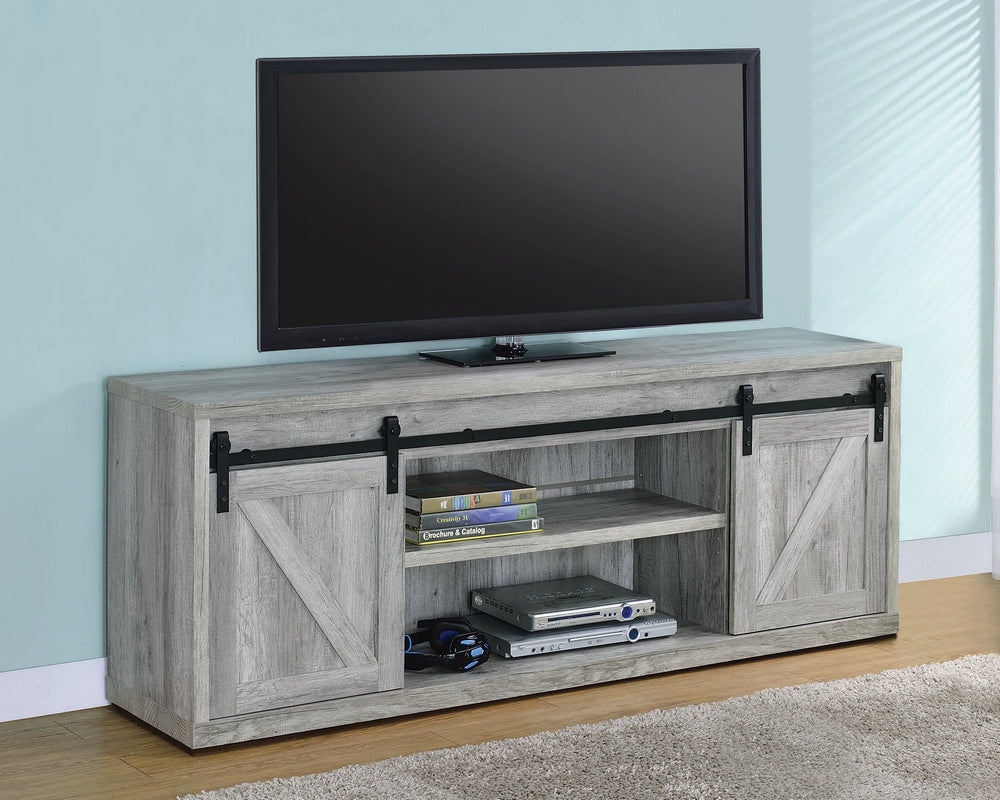 Willa Grey Driftwood Wood 71" TV Console