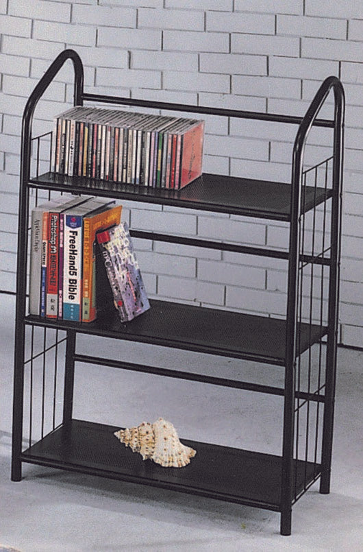 Abigail Black Metal 3-Tier Bookshelf