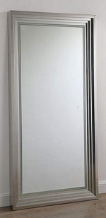 Tina Silver Glass/Metal Frame Floor Mirror