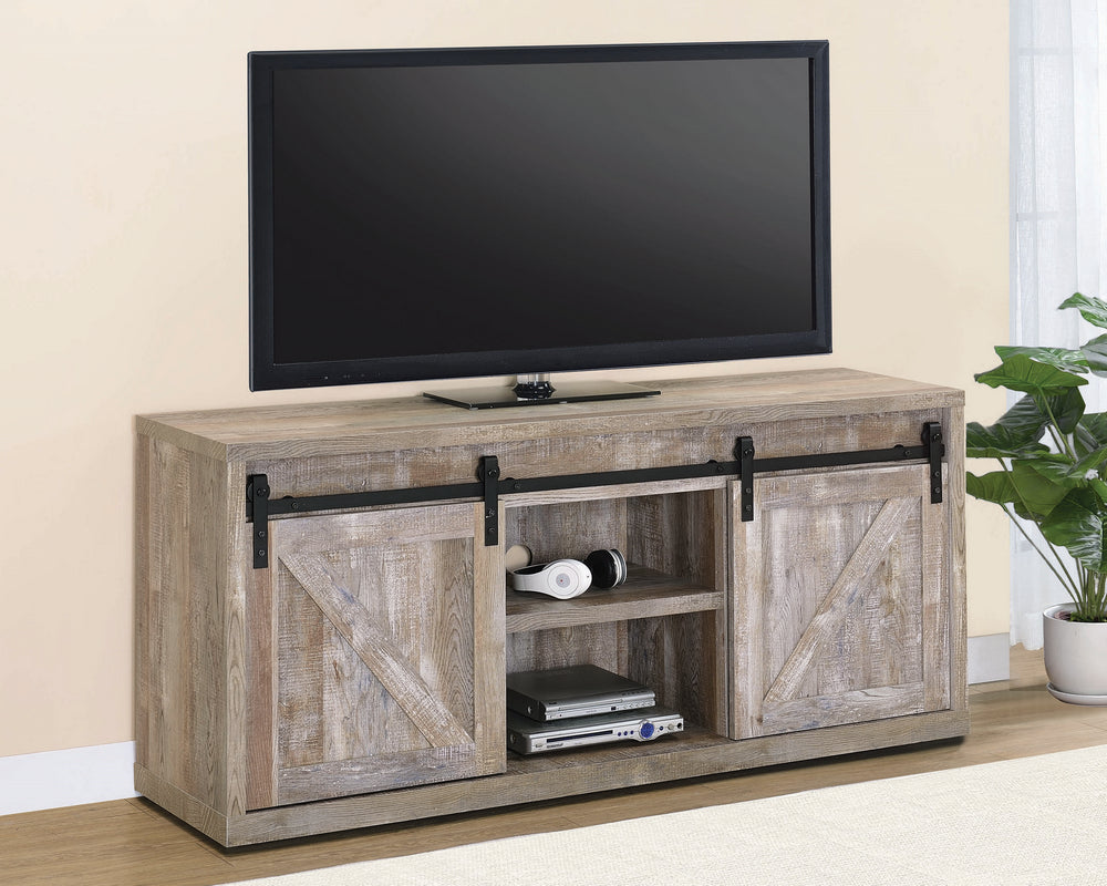 Willa Weathered Oak Wood 59" TV Console