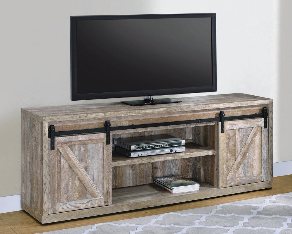 Willa Weathered Oak Wood 71" TV Console