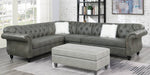 Ginger 4-Pc Slate Grey Breathable Leatherette Sectional