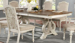 Arcadia Antique White Wood Dining Table