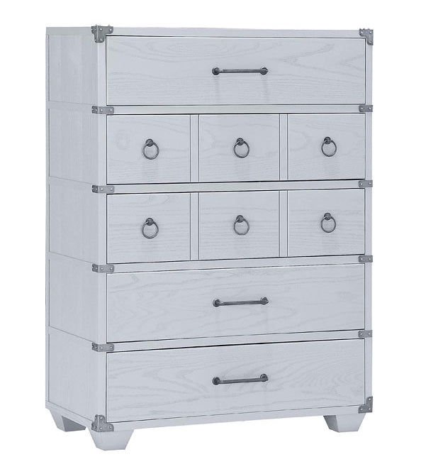 Orchest Gray Wood 5-Drawer Chest