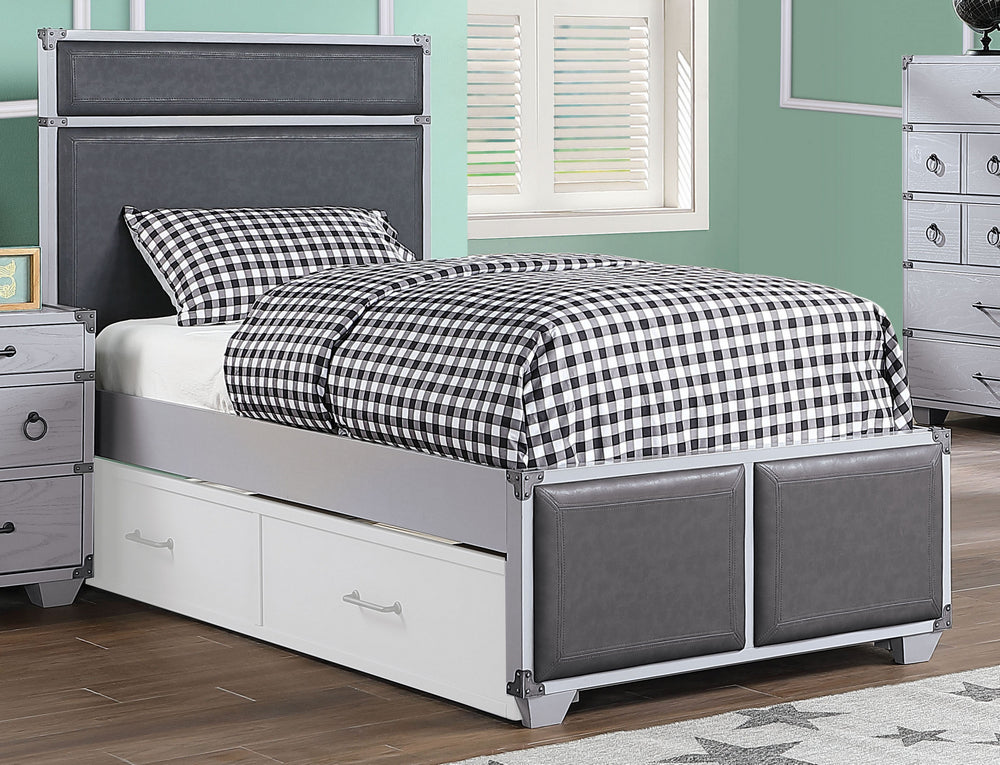 Orchest Gray PU Leather/Wood Twin Platform Bed