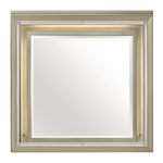 Loudon Champagne Metallic Wood Youth Dresser Mirror