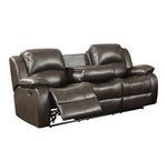 Samara Dark Brown Manual Recliner Sofa