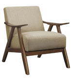 Damala Light Brown Fabric Accent Chair