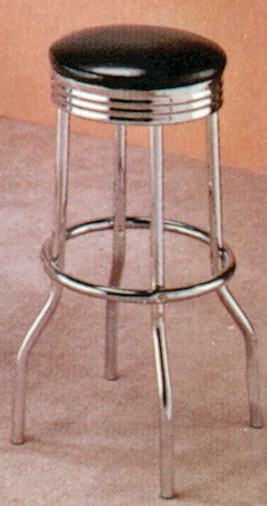 Adele 2 Black/Silver Metal Bar Stools