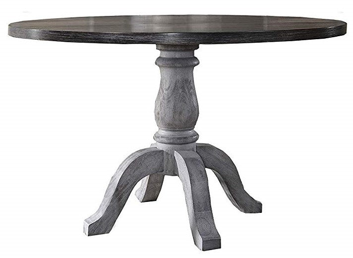 Karen 2-Tone Wood Round Dining Table