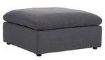 Seating-Guthrie Gray Fabric Square Ottoman