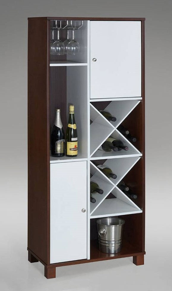 Isa Espresso & White Wood Wine Tower