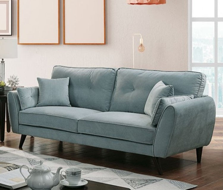 Phillipa Light Teal Flannelette 2-Seat Sofa