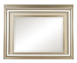 Loudon Champagne Metallic Wood Dresser Mirror