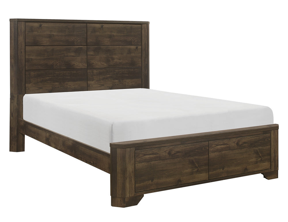 Jocelyn Rustic Brown Wood Queen Bed