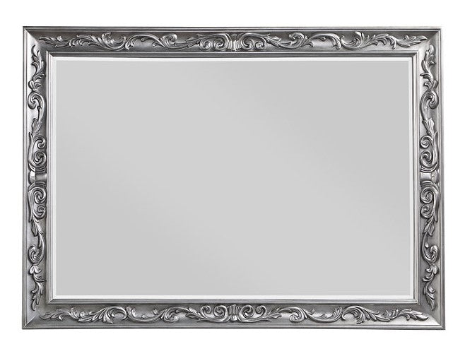 Leonora Vintage Platinum Wood Frame Dresser Mirror