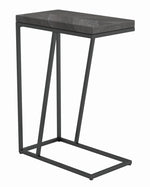 Averi Rustic Grey Herringbone Accent Table