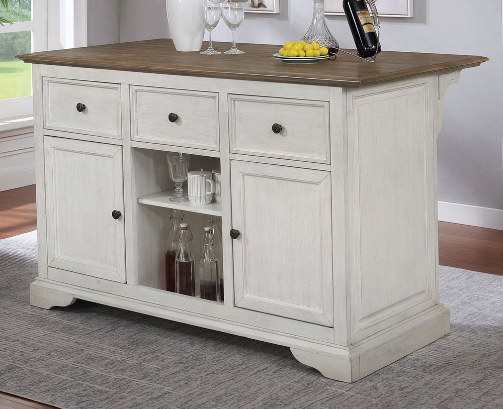 Scobey Oak Wood Kitchen Island